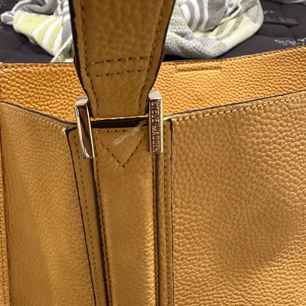 Steve Madden Tan Leather Tote Bag